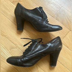 Nine West Black Lace Up Heels